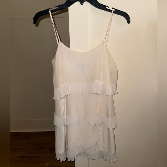 BCBG White Ruffle Dress - Picture 2 of 6